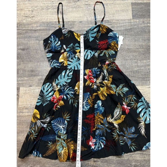 Pacific Vibes Floral Dress Sleeveless with Padded Bra Hawaiian Size XL - Picture 14 of 15